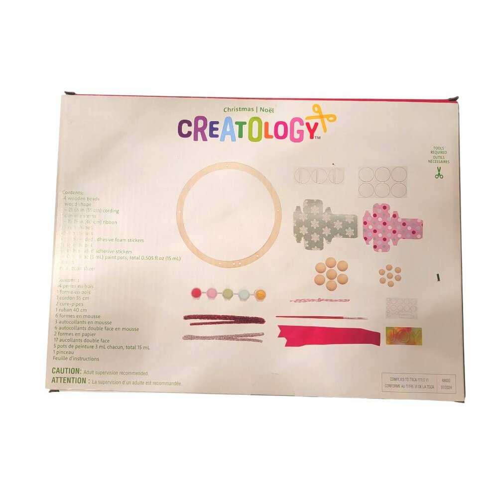 Creatology Joy Hoop Wreath Kit Christmas Craft Set Ages 8+ DIY Art Project - Picture 2 of 2